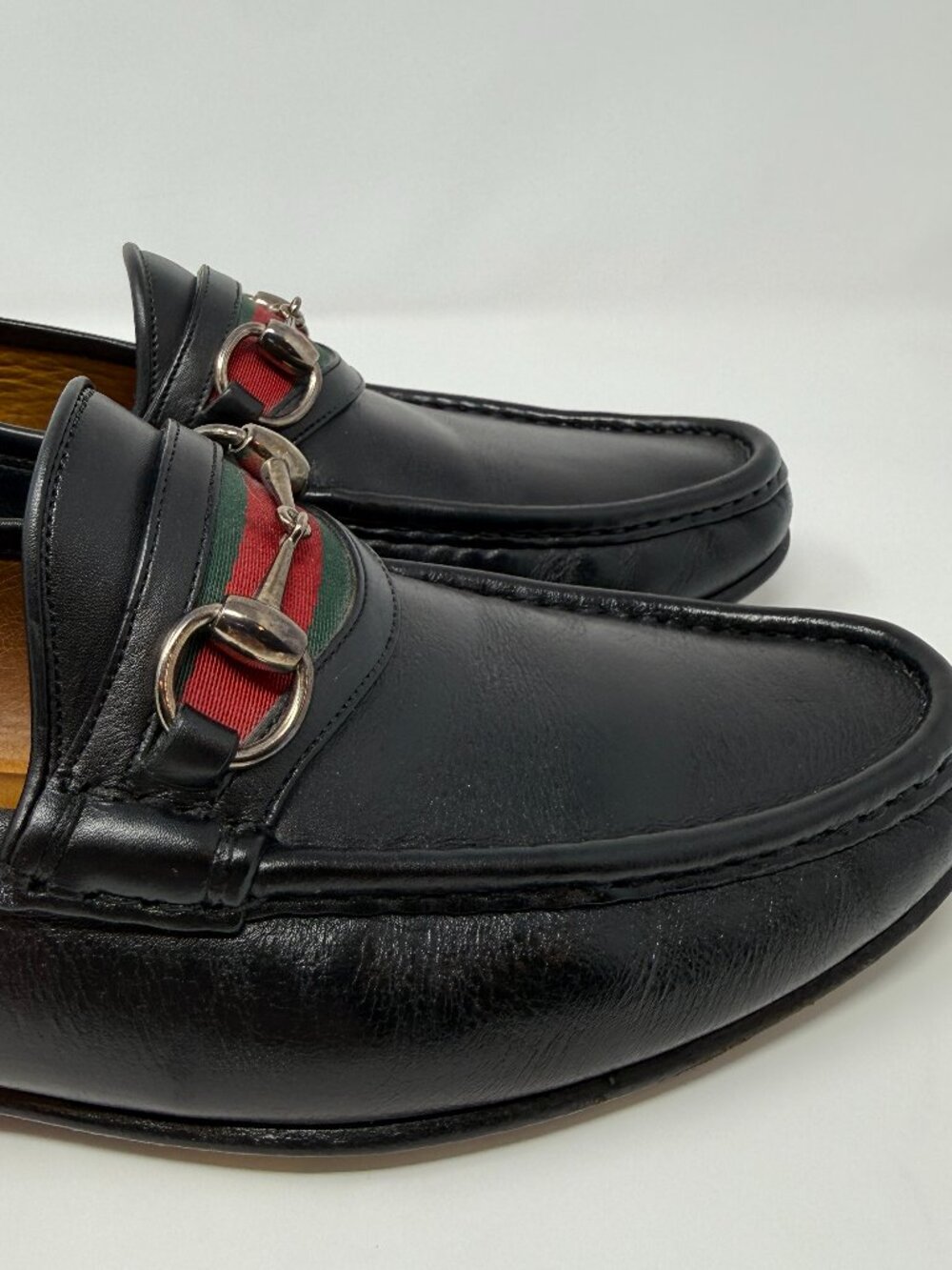Gucci Leather Horsebit Loafers Men's 9.5 D Black Classic Designer Preppy Luxury - Picture 2 of 13